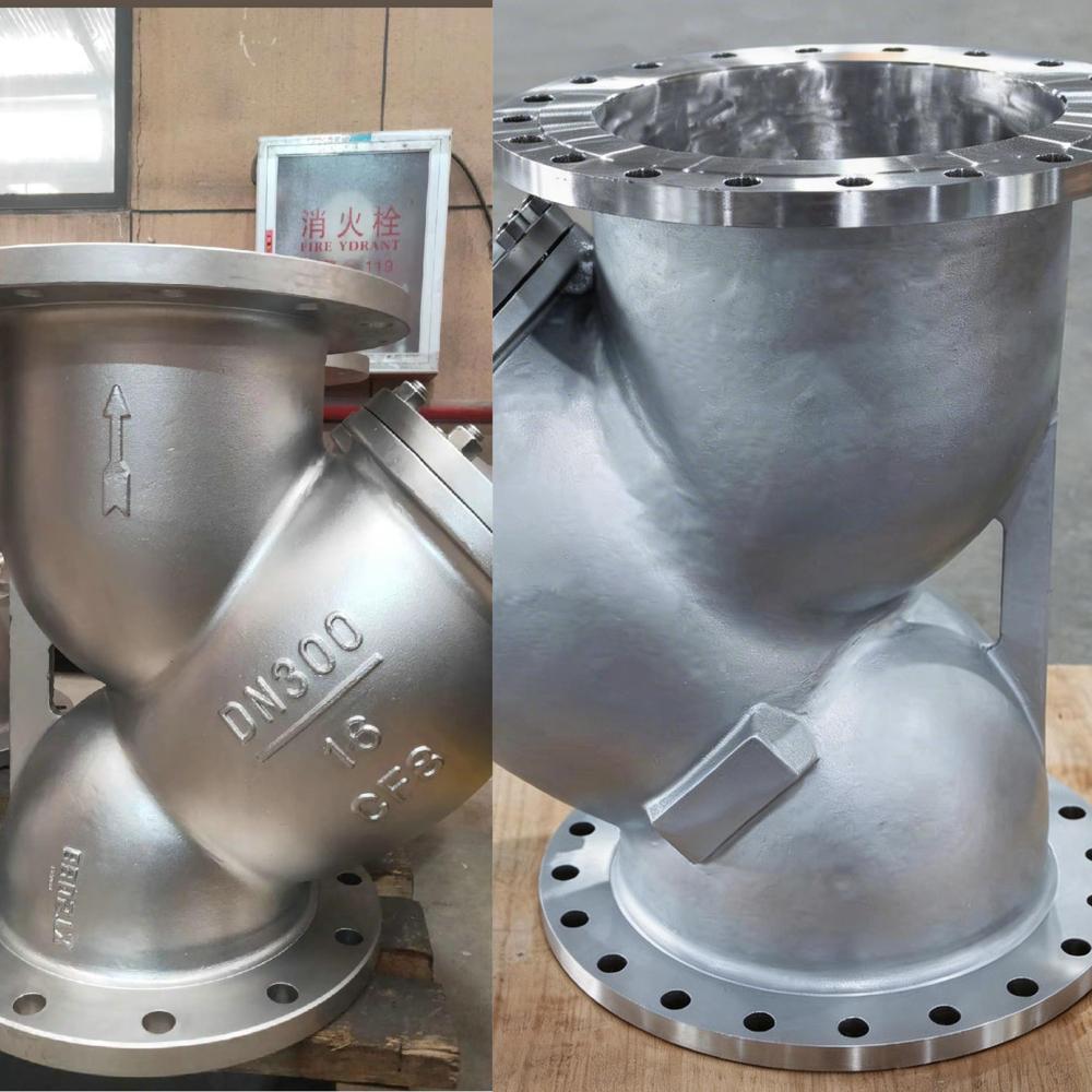 Industrial Pipeline Strainer,Basket-Type,304 Stainless Steel CF8,RF Flanged,ANSI/API Standard,Easy to Clean Filter for Food,Beverage and Pharmaceutical Industry