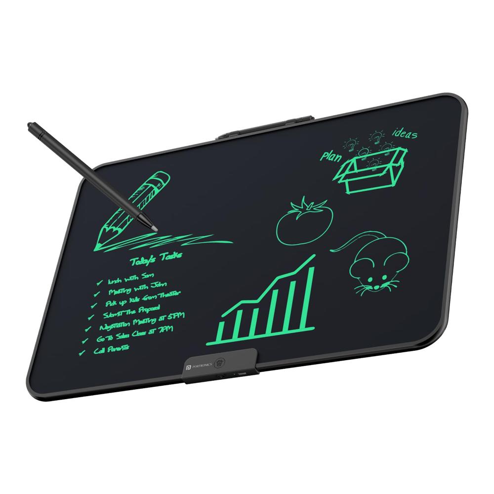 Portronics Ruffpad 22 Lcd Writing Pad With 22 Inches Large Screen - Color: Black