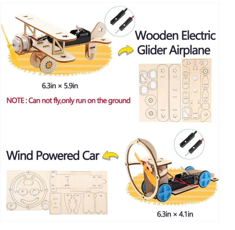 DIY 4 in 1 Wooden Science Experiment Model Kit