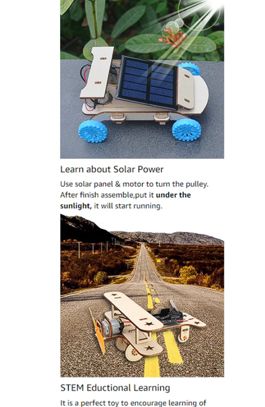 DIY 4 in 1 Wooden Science Experiment Model Kit