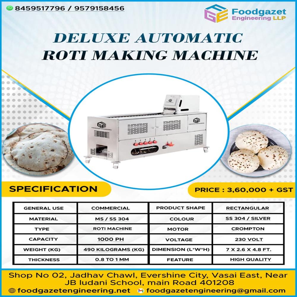 Cammercial Chapati Machine 1000 - Color: Silver