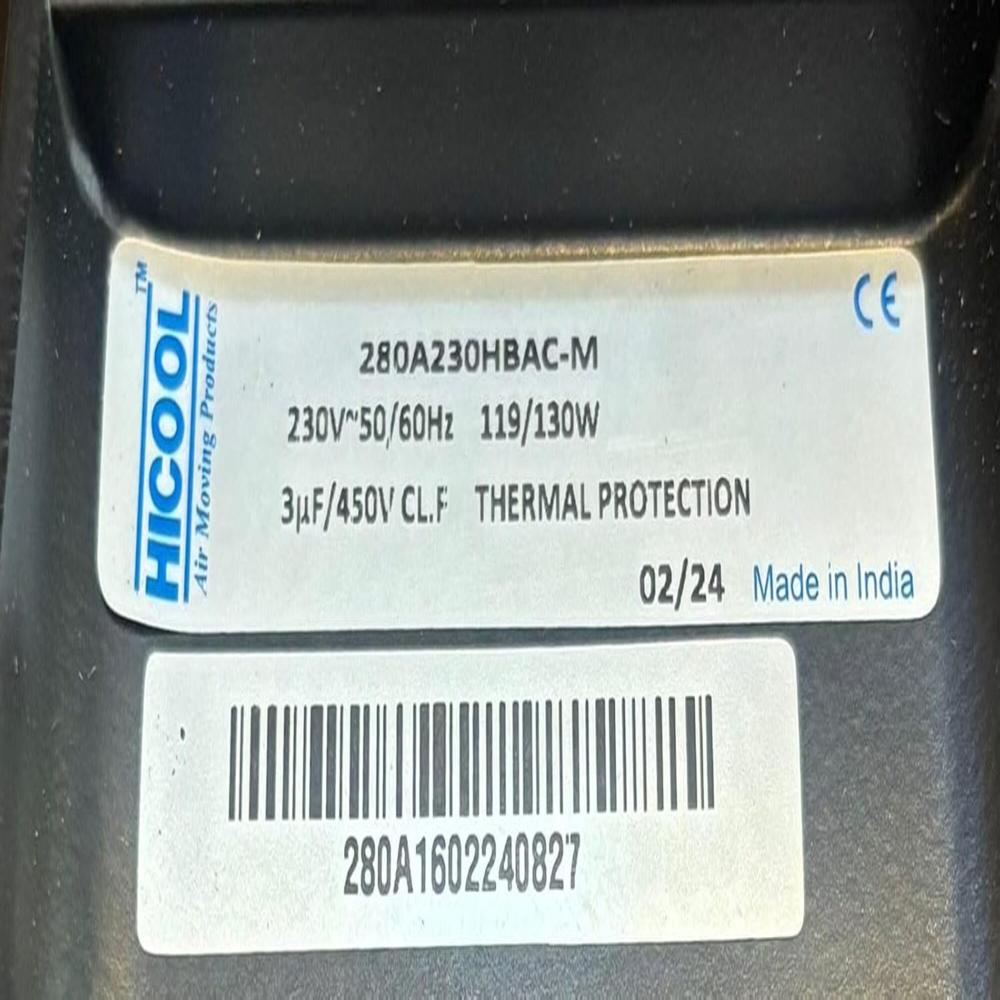 HICOOL 280A230HBAC-M 230V AC 119/130W 28080mm Ball Bearing Industrial Axial Cooling Fan (METAL)