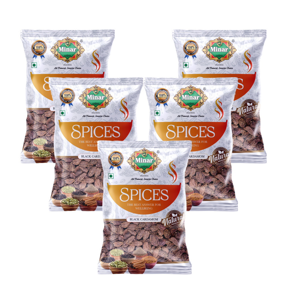 MINAR Natural Black Cardamom Pack Of 5