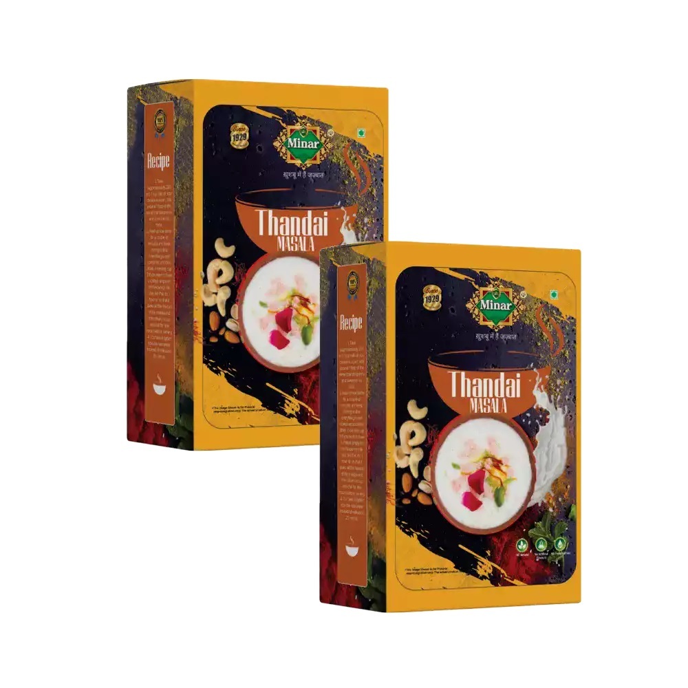 100g MINAR Natural Thandai Masala Powder Pack of 2