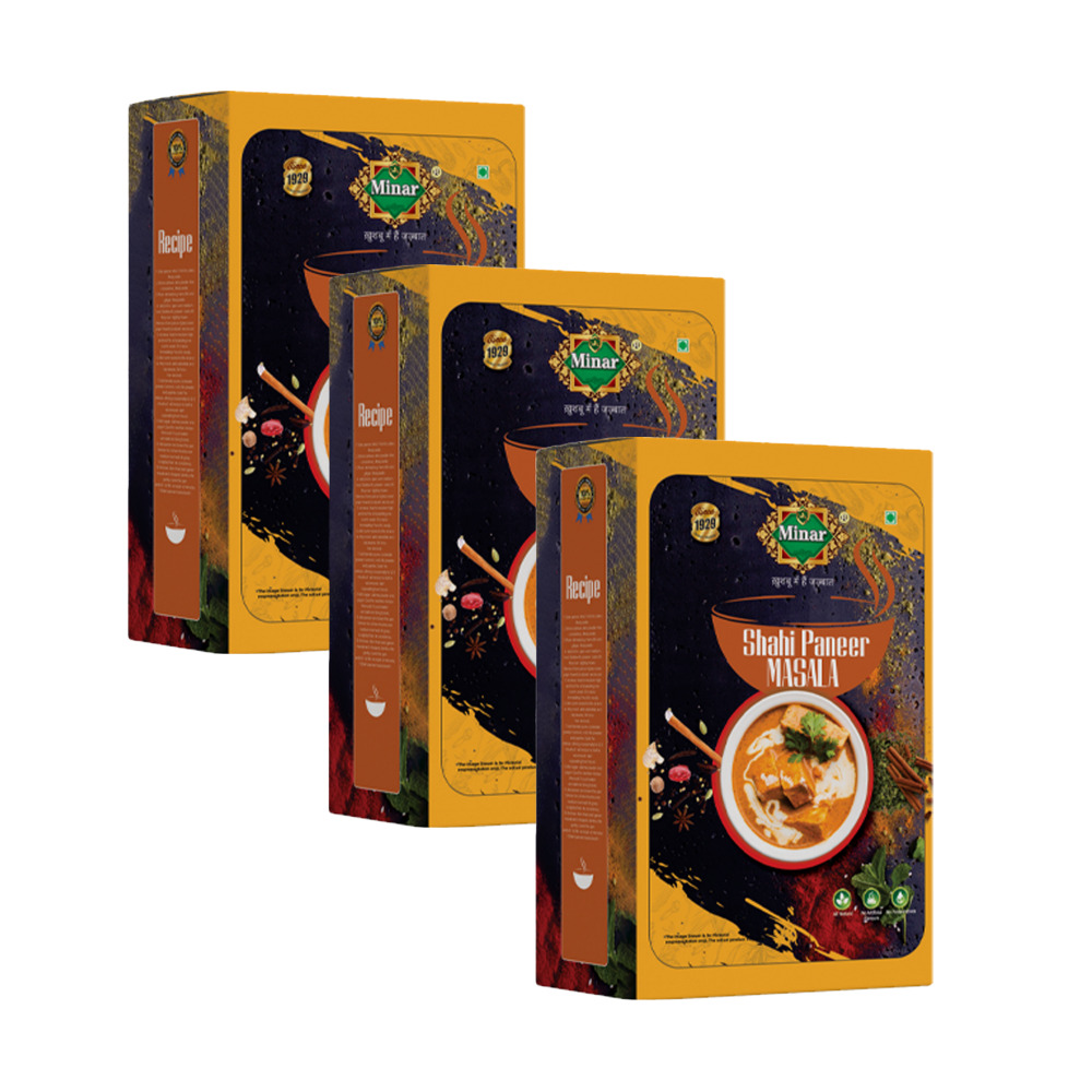 100g MINAR Natural Shahi Paneer Masala Powder Pack of 3