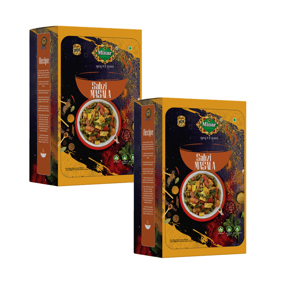 100g MINAR Natural Sabzi Masala Powder Pack of 2