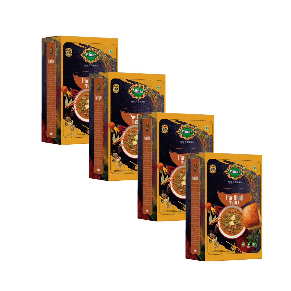 100g MINAR Natural Pav bhaji Masala Powder Pack of 4