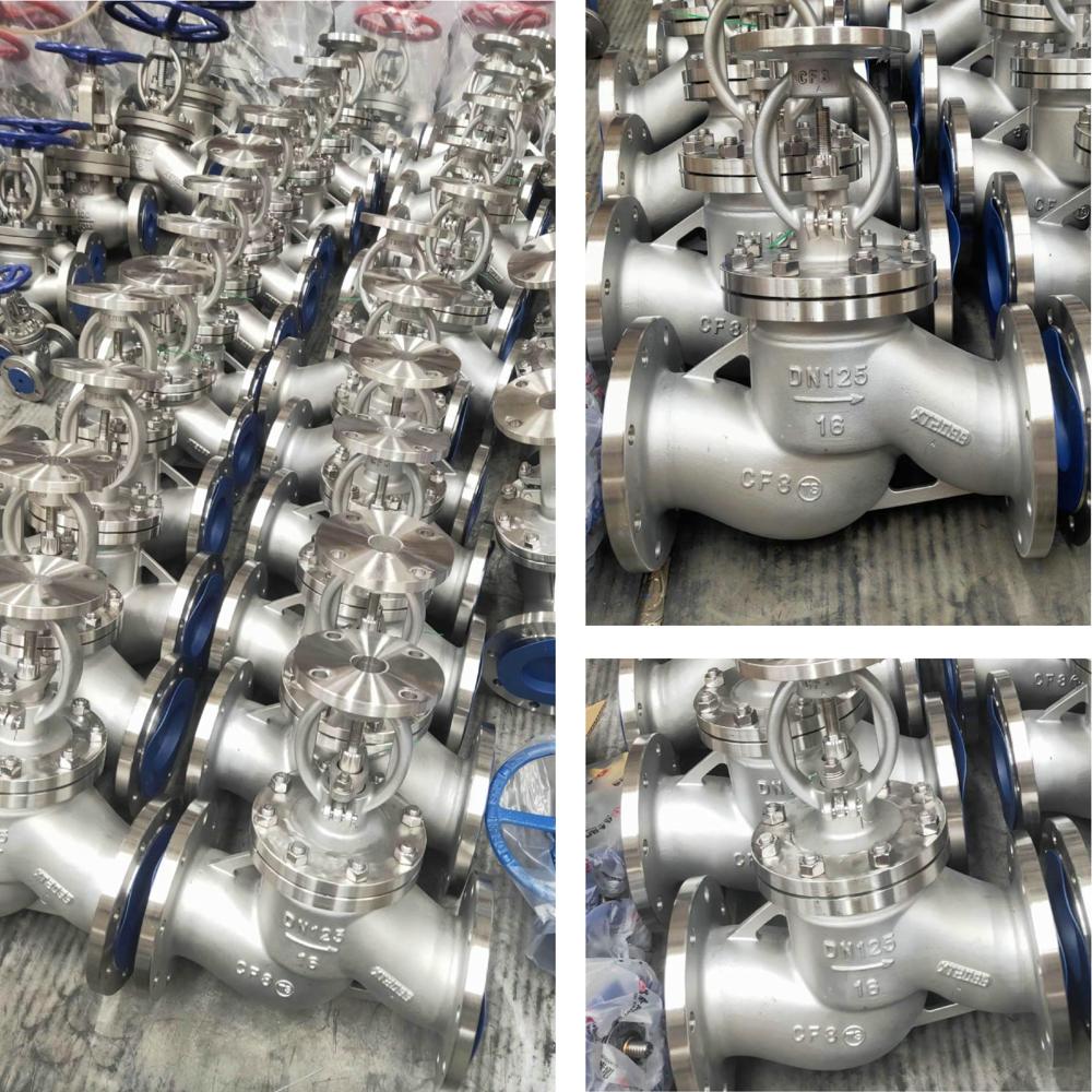Globe Valve, Carbon Steel Wcb, Stainless Steel CF3CF8 Manual Pneumatic Electric, ANSI DIN API High Temperature and High Pressure RF Flange FF Bw Butt Welding Sw