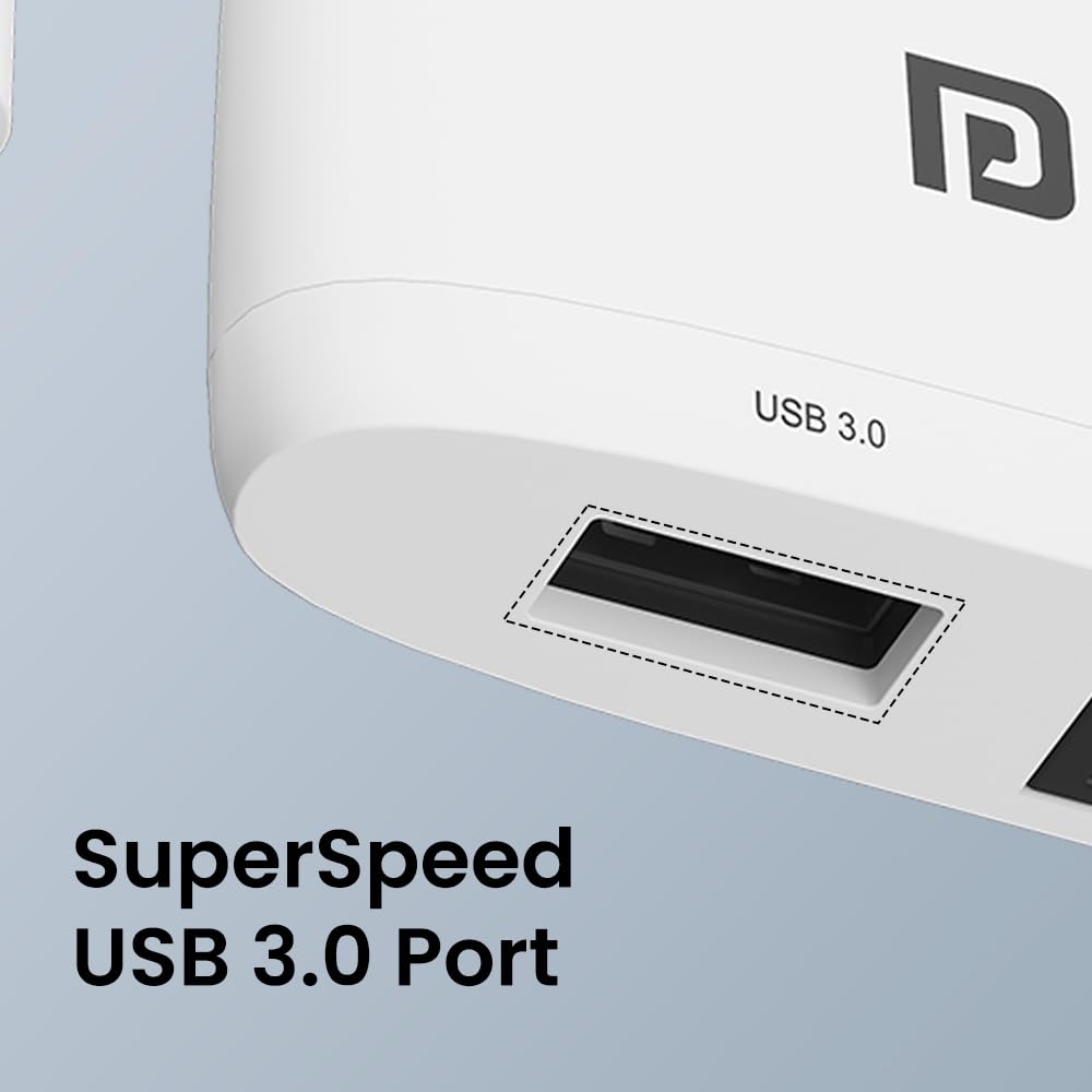 Portronics Mport 41 USB C Hub (4-in-1) with Ethernet (1000 Mbps Gigabit