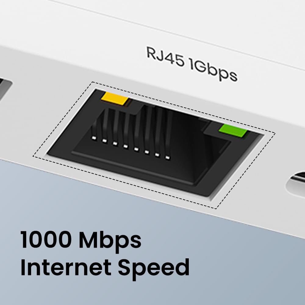 Portronics Mport 41 USB C Hub (4-in-1) with Ethernet (1000 Mbps Gigabit
