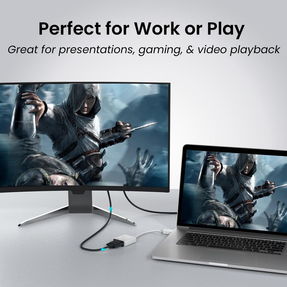 Portronics DigiBridge HDMI to VGA Converter with 1080p Full HD @ 60 Hz Max Resolution, 16 cm