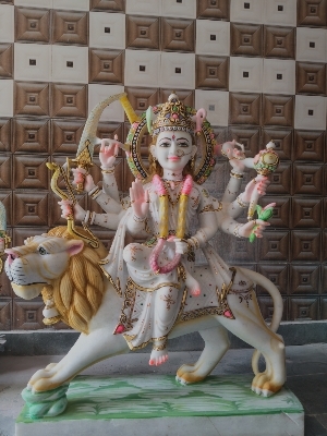 Durga marbel statue