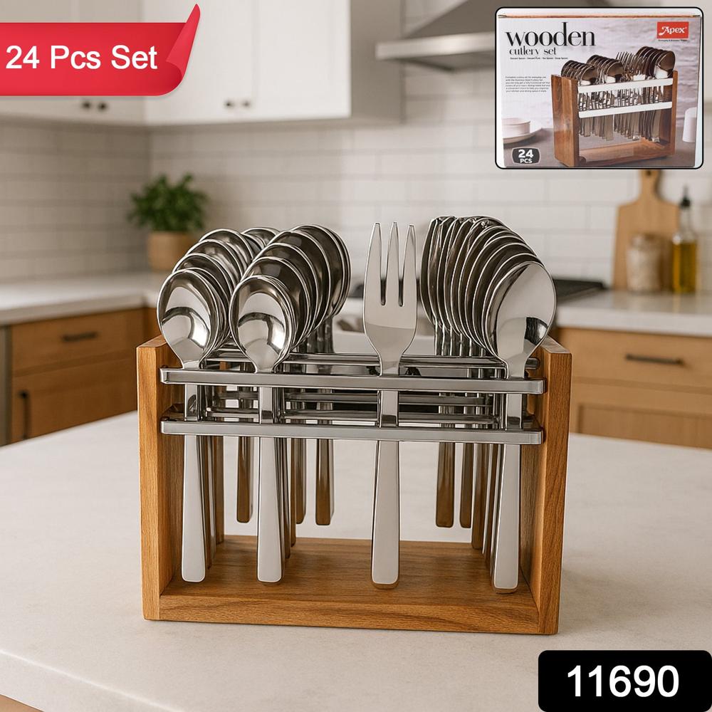 Apex Premium Stainless Steel Cutlery Set (24 Pc) - Product Type: Home & Kitchen