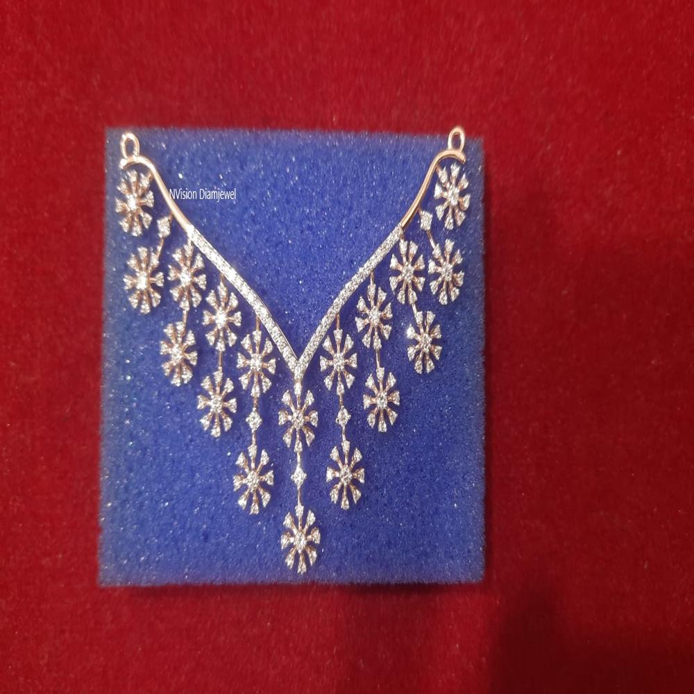 Moonlight Floral Natural Diamond Mangalsutra Pendant