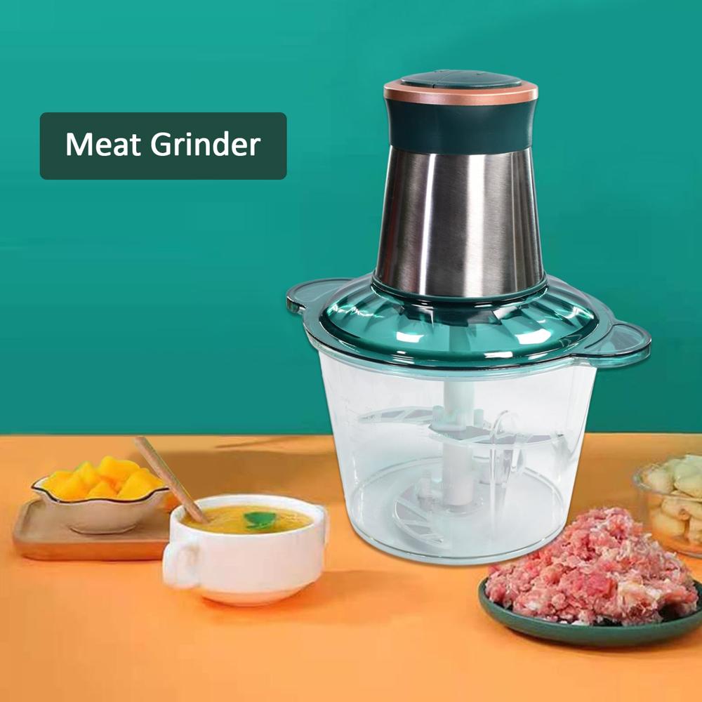 Stainless Steel Electric Meat Grinders with Bowl for Food Chopping Meat & Vegetable