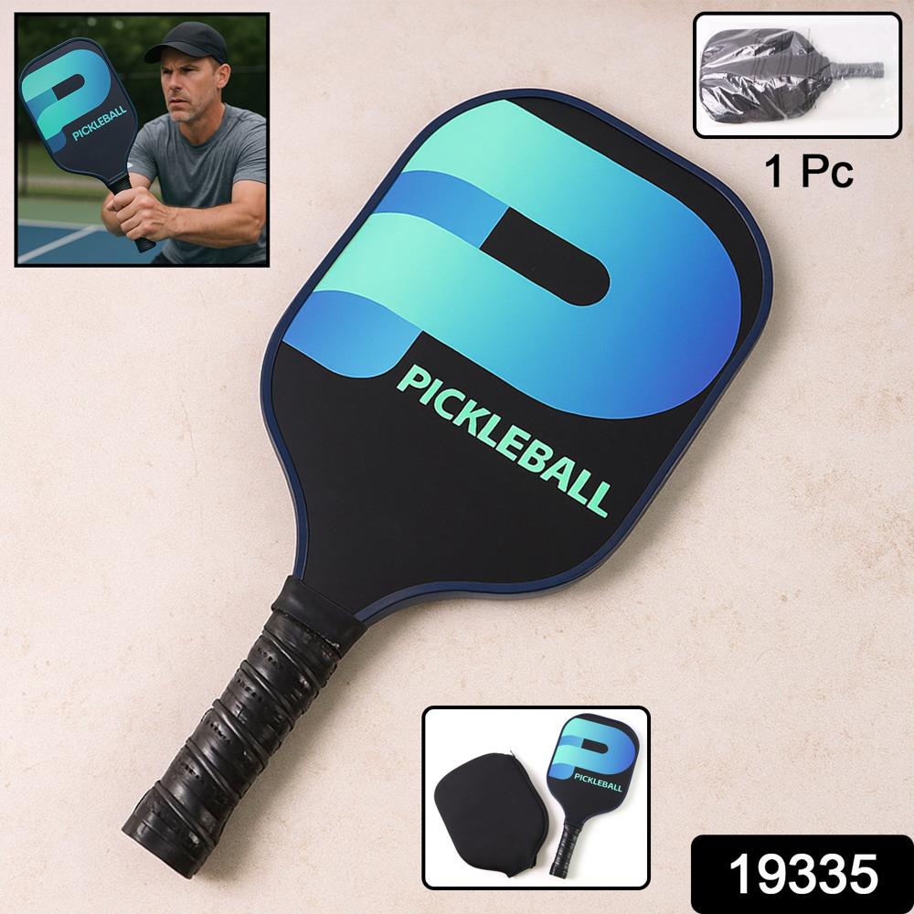 Professional Fiberglass Pickleball Paddle With Cushion Grip Handle - Color: Black