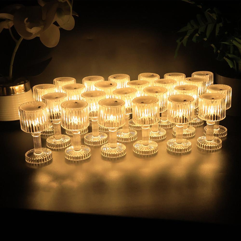 Set Of 24 Led Crystal-Effect Table Lamps - Product Type: Home Decor