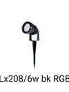 6w Spike Light Rgb - Aluminum Body, 60mm X 80mm X 350mm, Black, Remote/dmx Controlled, Ip65 Weatherproof, >50,000h Lamp Life