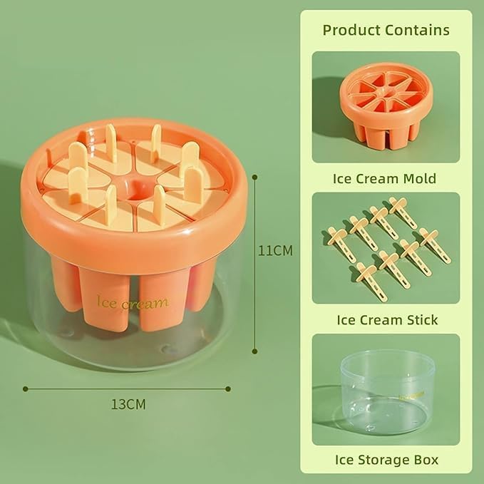 Plastic Round Ice Cream Candy Molds with Sticks