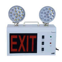 Emergency Exit Light - Color: White/green Sign