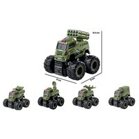 Die - Cast Military Monster Truck - Color: Camouflage Green & Black