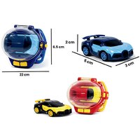 Remote Control Die-cast Wrist Watch Car - Color: Multicolor (red/blue/green/yellow Variants)