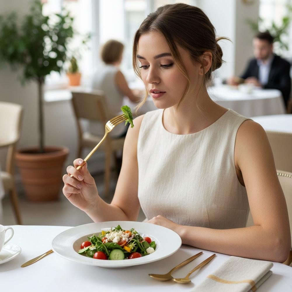 Premium Gold Finish Stainless Steel Cutlery Set With Luxury Gift Box (24 Pc Set) - Color: Mix