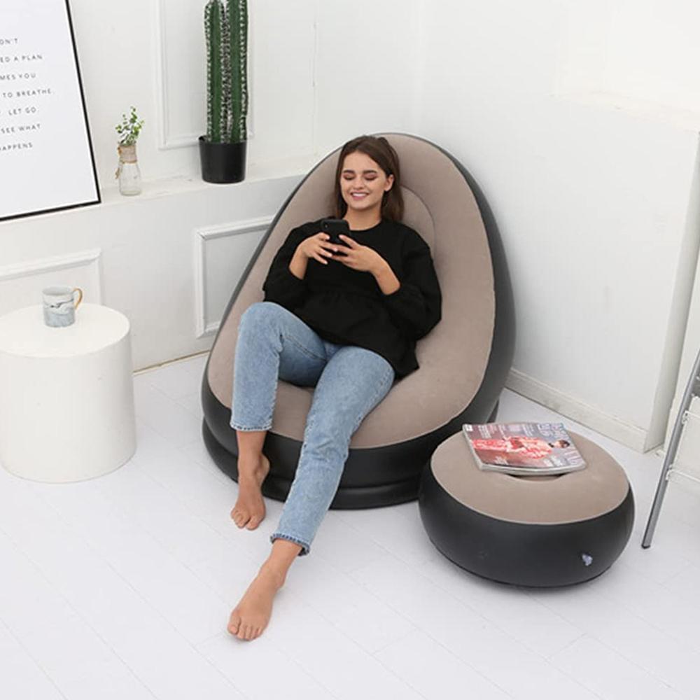 Portable Indoor/Outdoor Air Sofa, Couch & Pump - Color: Mix