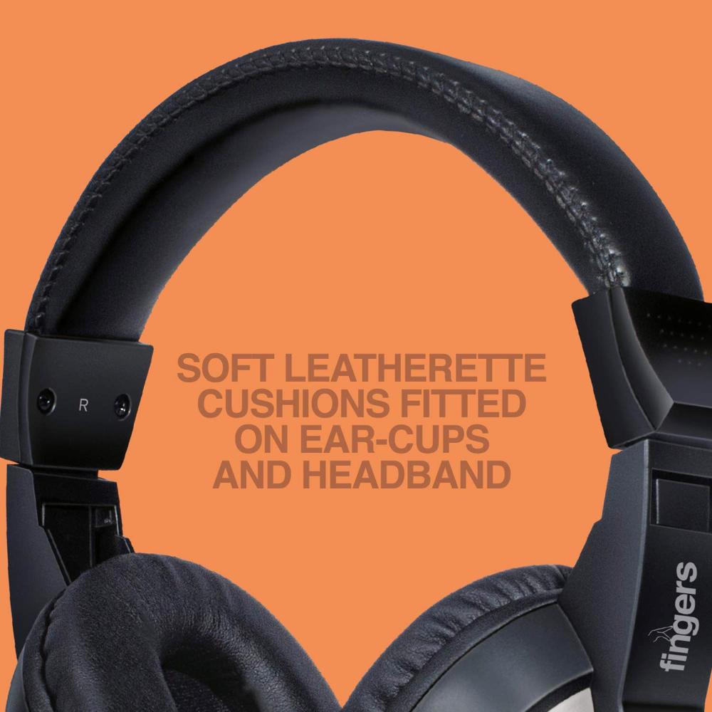 Wired Headset with Adjustable Headband & Noise-Isolating Mic Set