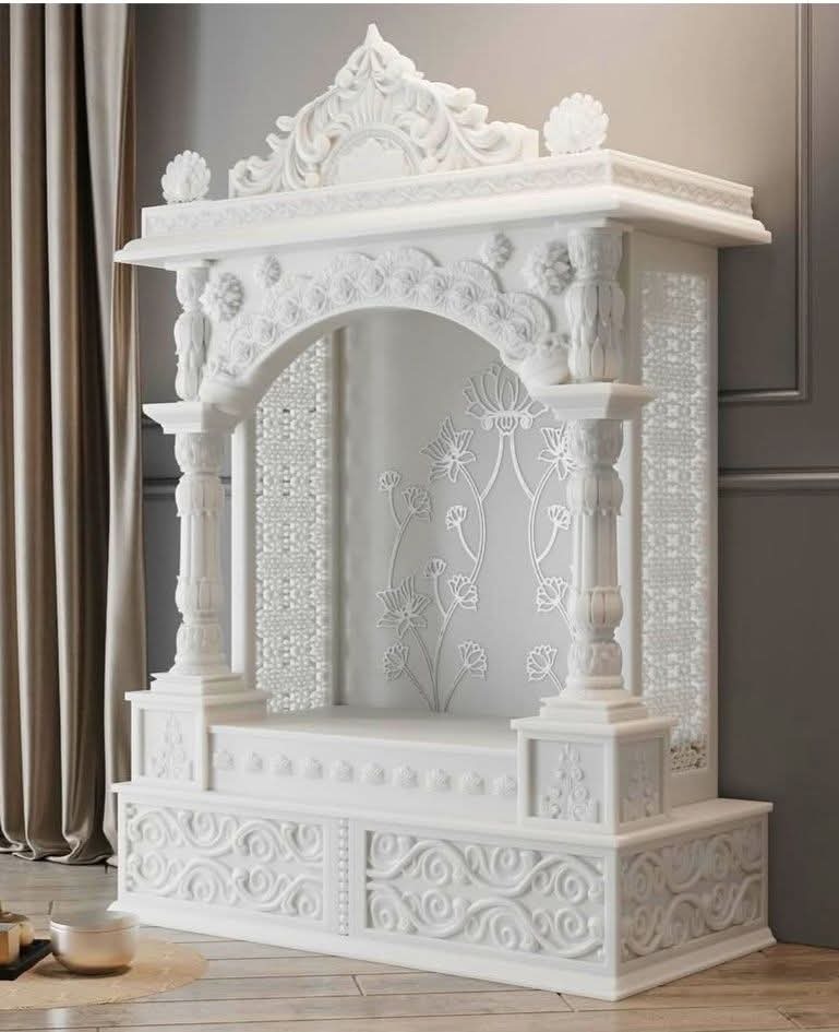White Traditional Indian Mandir