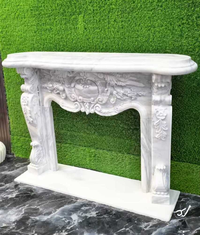White Marble Fireplace