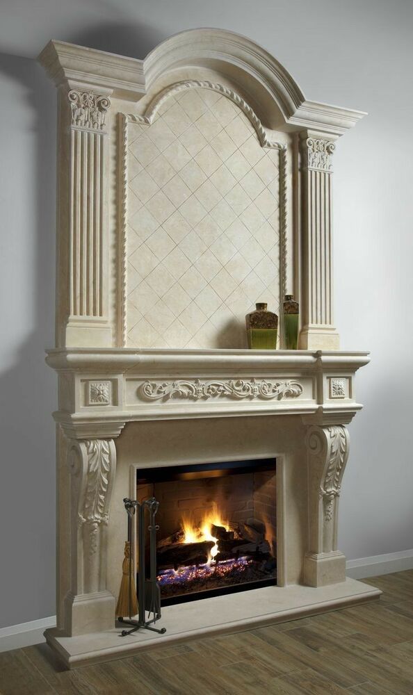 Rectangle Designer Marble Fireplace