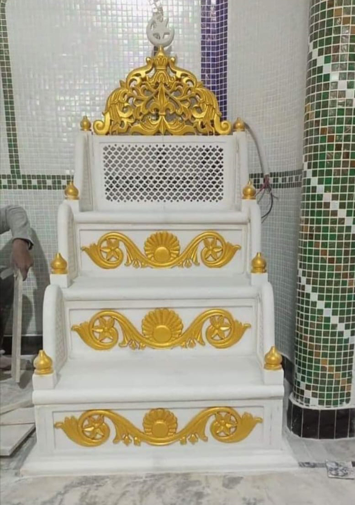 White Marble Masjid Mimbar