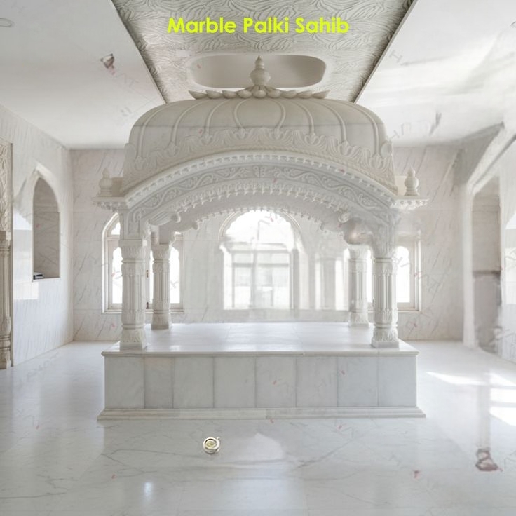 Pure White Marble Palki Sahib