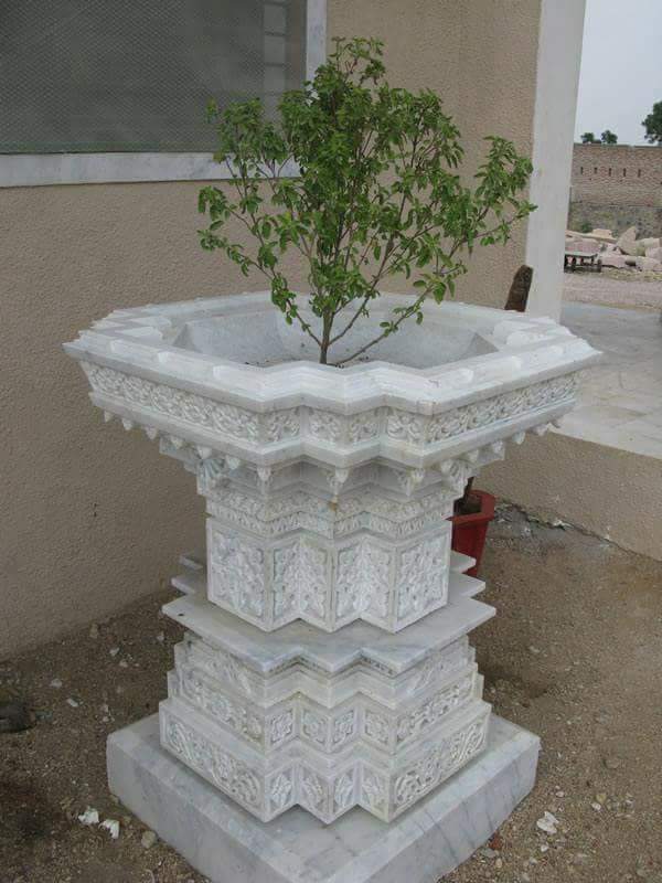 Pure Marble Tulsi Pot