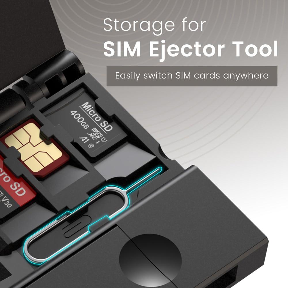 Portronics Mport 30 Plus Card Reader with Storage Case for microSD & SD Cards, Type-C &