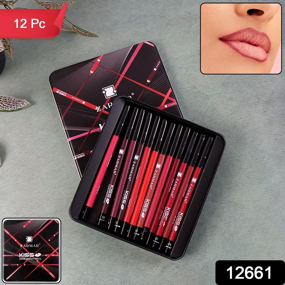 Matte Lipstick Pencil (set Of 12 Pc) - Weight: 181 Grams (g)