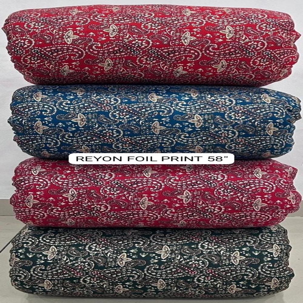 Rayon Procean Foil Prints - Color: Multi Color