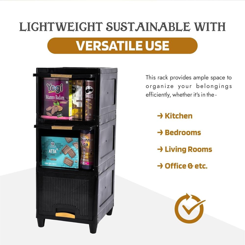 3-Layer Plastic Storage Drawer Cabinet - Product Type: Home Improvement