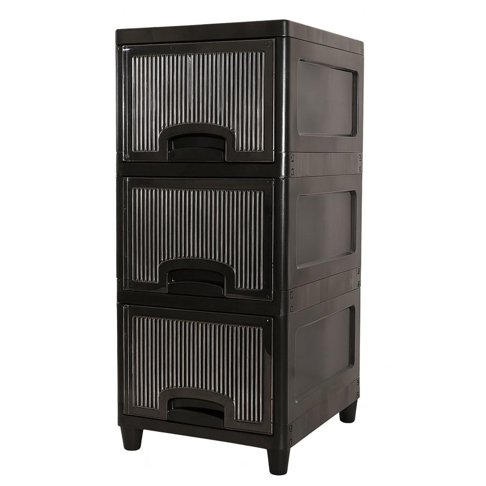 3-Layer Plastic Storage Drawer Cabinet