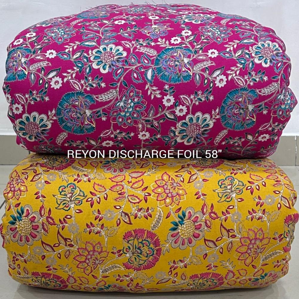 Rayon Discharge Foil Prints 56" - Color: Multiple