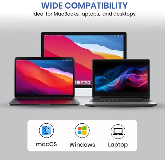 Portronics Mport Edge,5 Ports Dual USB Hub Dock, Superfast USB 3.0, High Speed 2.0, Type-C 5V2A Port, 100 Mbps RJ45