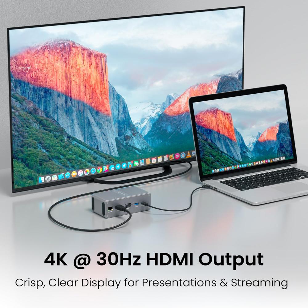 Portronics Mport Vault 13-in-1 USB-C Metal Docking Station, 100W PD Charging, 4K@30Hz