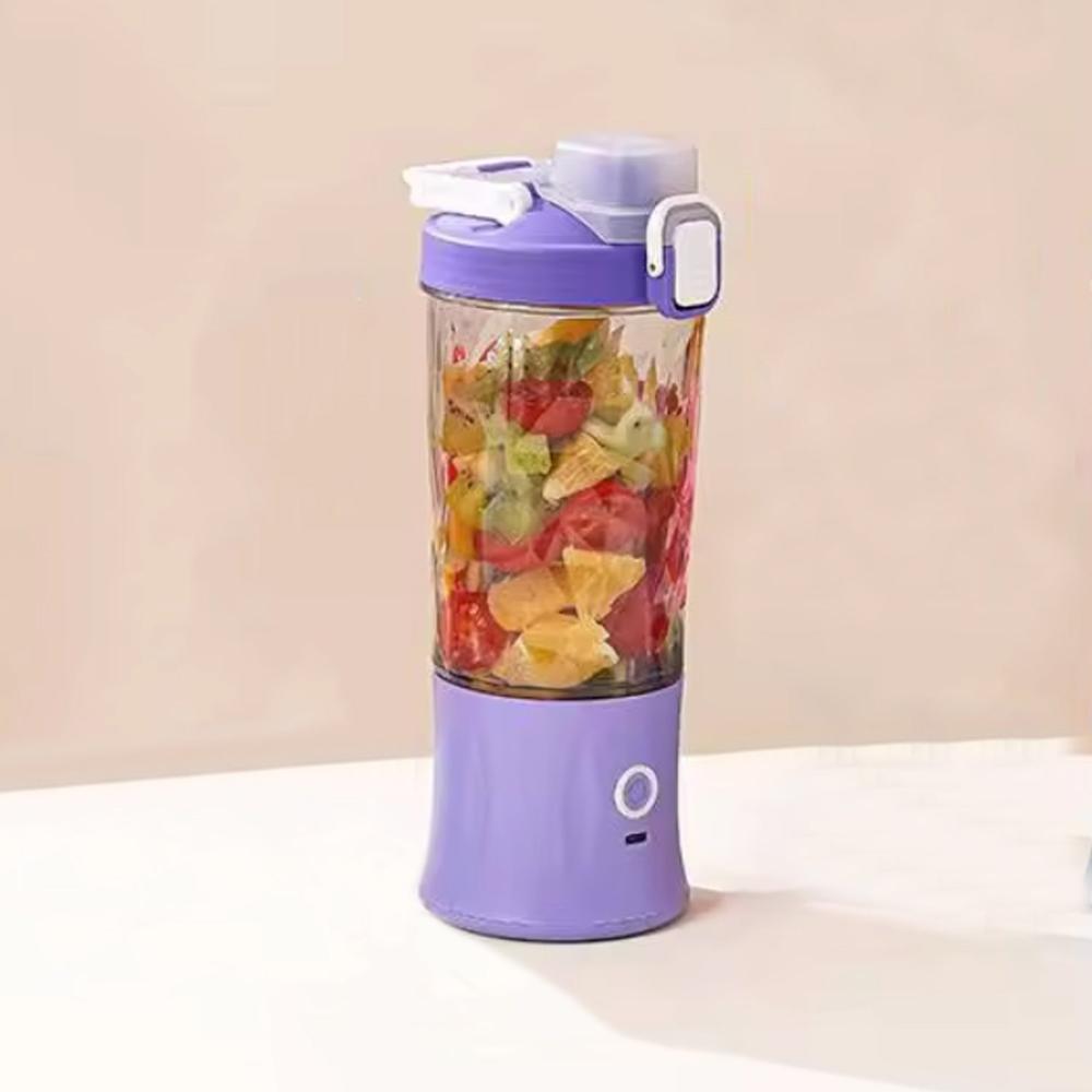 Eletric Crusher Juicer With Multicolor Light, 8 Blades (600 Ml / Multicolor) - Color: Blue