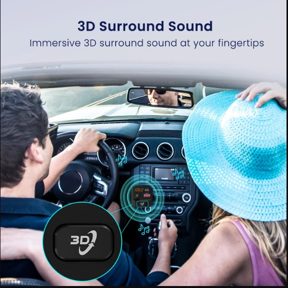 PORTRONICS AUTO 10 PLUS 30W Type-C PD |18W USB |Hands-Free Calling & Music