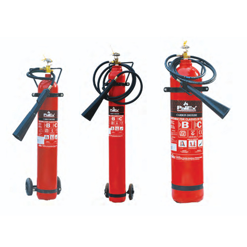Carbon Dioxide Trolley Fire Extinguisher - Seamless M.S. Steel, 22.5 kg, Red | Rapid CO2 Discharge, Trolley Mounted, Overpressure Protection
