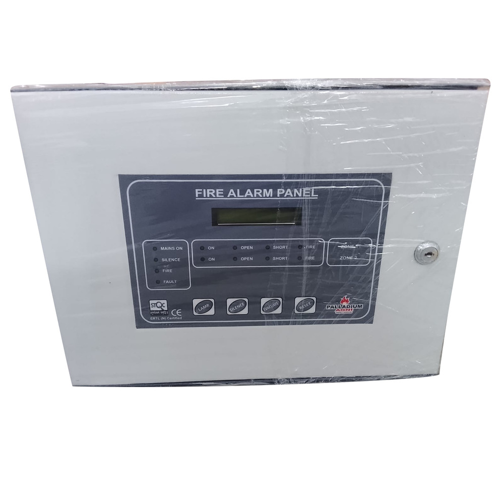Conventional Type 2 Zone Fire Alarm Panel - Mild Steel Enclosure, 300x260x85mm, Red | Is 2189/ce Certified, 2 Zones, 20 Devices Per Zone, Wired Connectivity
