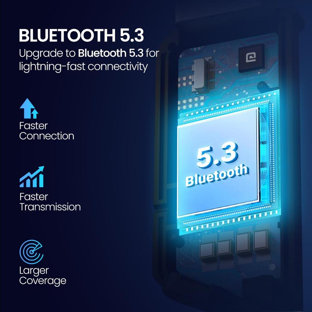 Portronics Auto 21 Car Bluetooth Receiver with Hands-Free Calling, Playing Music, 85 cm Coiled Cable