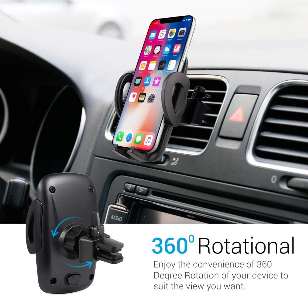 Portronics CLAMP X POR-1101 Car-Vent Mobile Holder with Adjustable Side Arm for