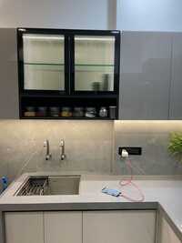 Designer Modular Kitchen - Color: Multiple Shades - White